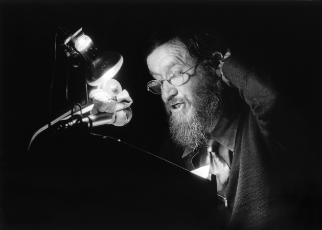 Michael de Courcy, Al Neil reading at the Vancouver Art Gallery, 1968