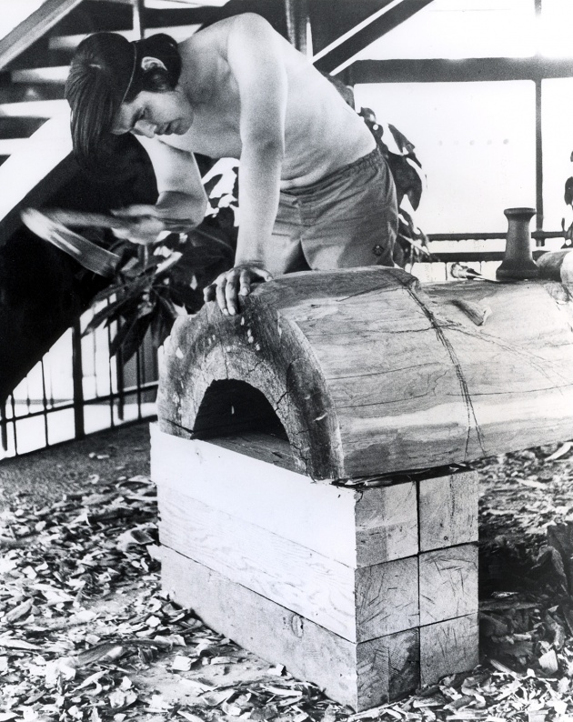 Robert Davidson carving at Expo 67', 1967