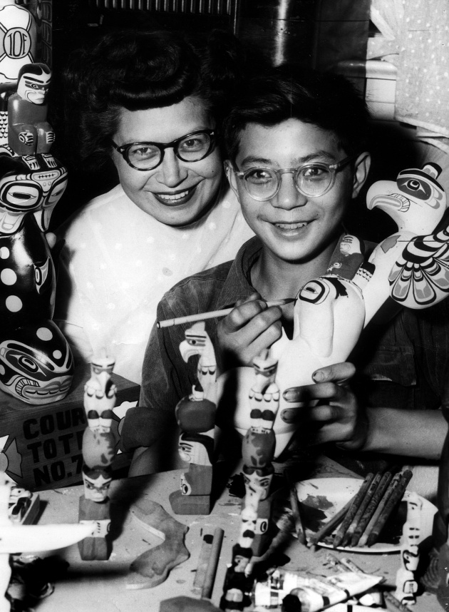 Ellen Neel and son David,  1966