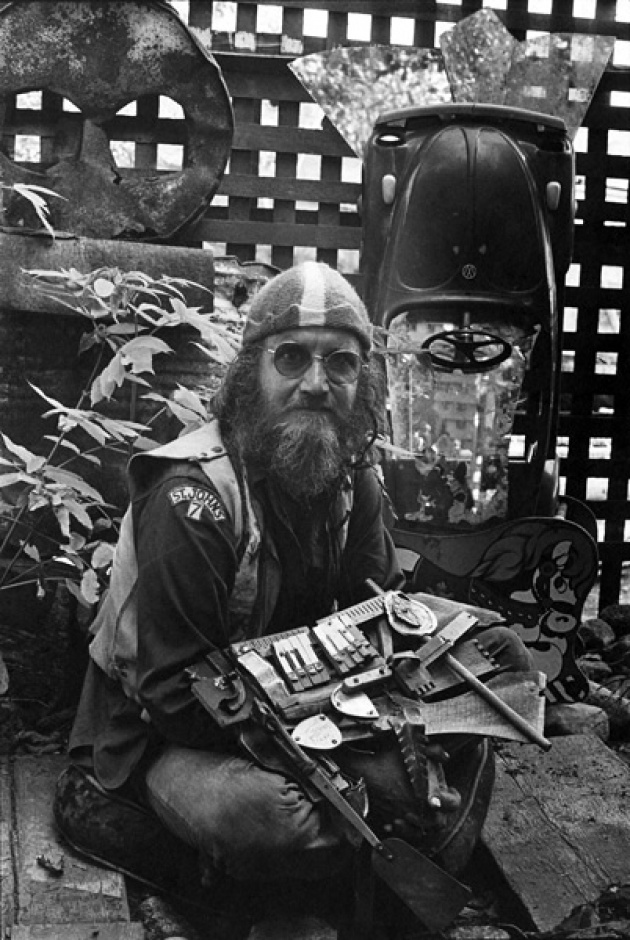 Al Neil on front Deck, Dollarton, BC, 1973