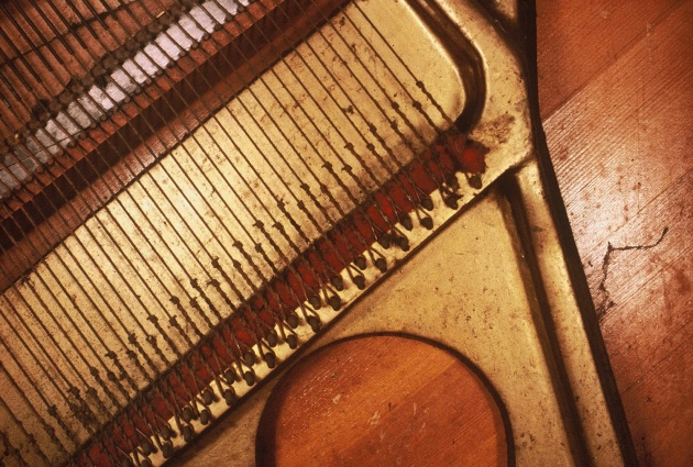 Detail of Al Neil's piano from "What is a Piano" a performance at the Western Front