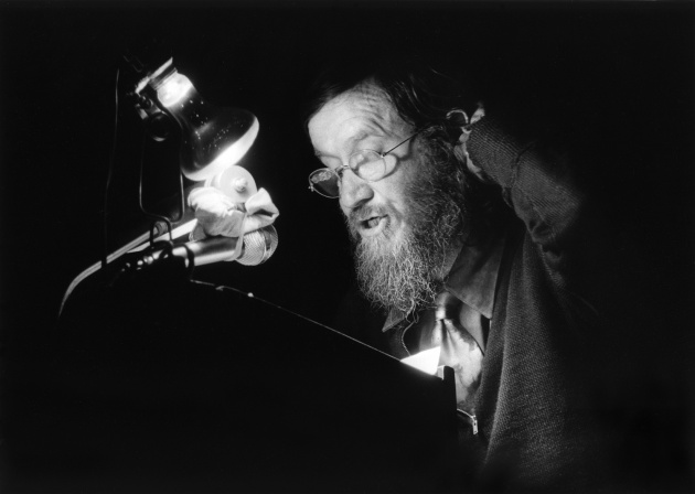 Michael de Courcy, Al Neil reading at the Vancouver Art Gallery, 1968