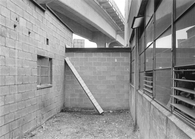 Michael de  Courcy, Boxes under the Granville Street Bridge, 1969