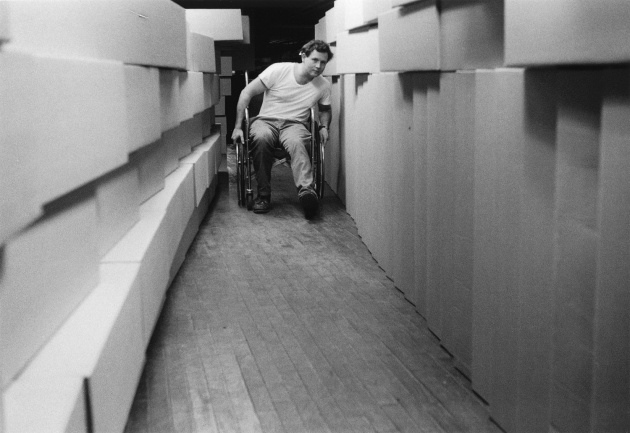 Bob Arnold fabricating an installation for Electrical Connection, Michael de Courcy, Bob Arnold, 1969