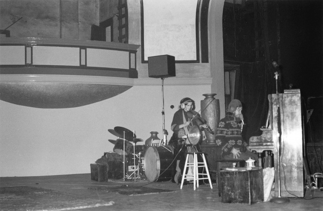 The Al Neil Trio performing at the Colonial Magic Theater, Michael de Courcy, Al Neil, Marguerite Neil 