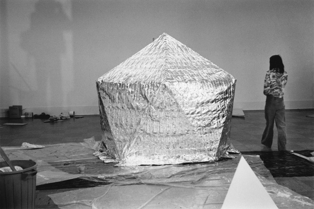 Installing the Dome Show at Intermedia, Michael de Courcy, 1970