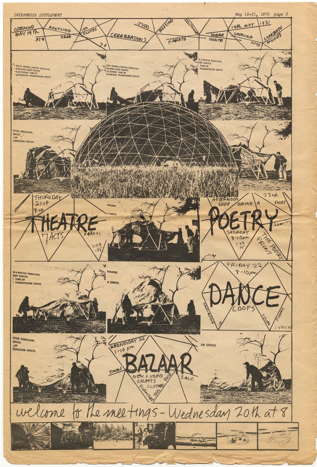 Dome Show Georgia Straight Insert, Gerry Gilbert, Michael de Courcy, 1970