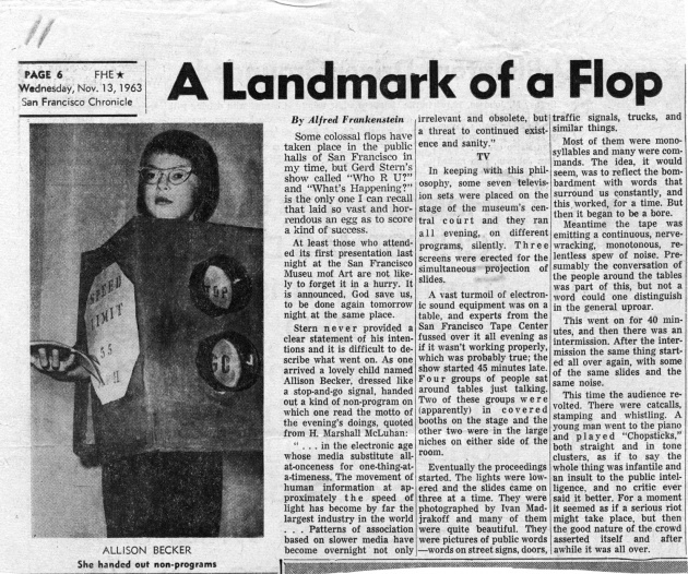 A Landmark of a Flop, San Francisco Chronicle, November 13, 1963