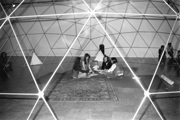 Michael de Courcy, Poets chanting at the Dome Show, 1970