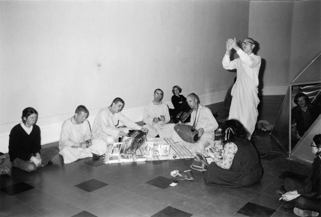 Michael de Courcy, Buddhist chanting mantras at the Dome Show, 1968