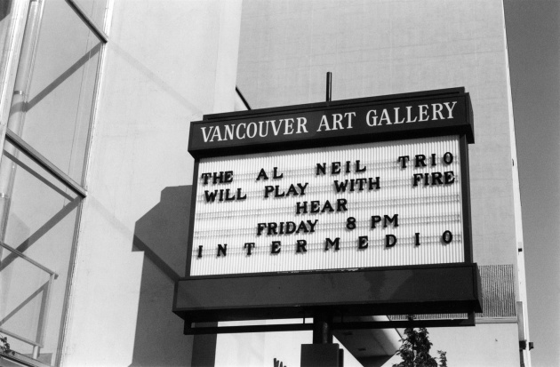 Michael de Courcy, Al Neil Trio event marquee, 1970