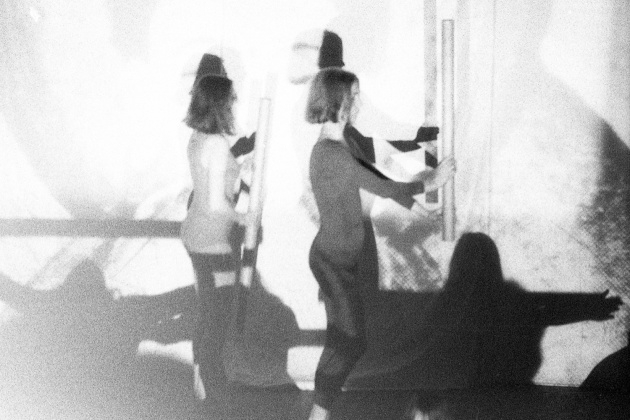 Jack Dale, WECO dancers performing at the Motion Studio, Karen Jamieson pictured at right, 1966