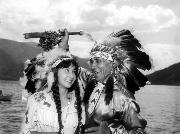 Diana Dunstan and Chief Dan George, 1960