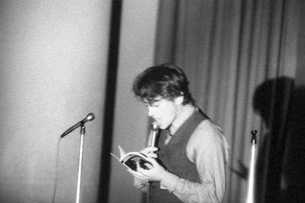 Jack Dale, Michael McClure reading at the Trips Festival, 1966