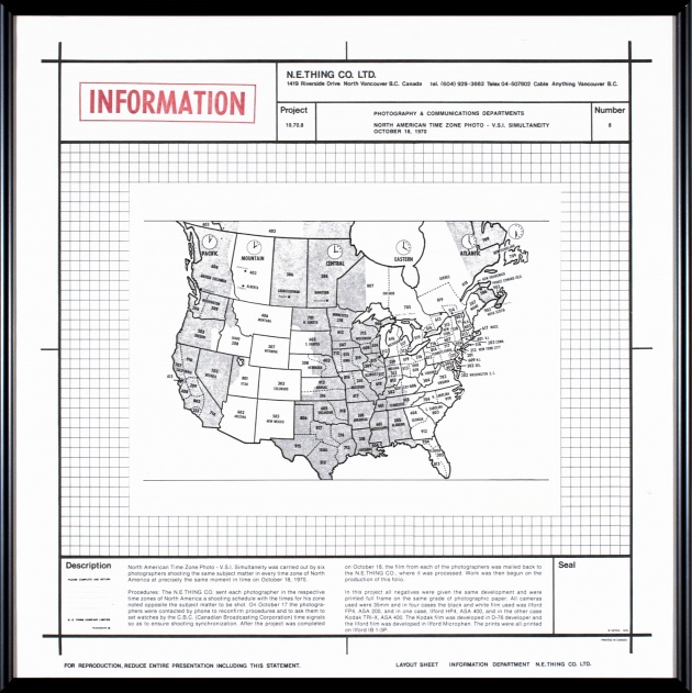 N.E. Thing Co., North American Time Zone Photo-VSI-Simultaneity, October 19, 1970