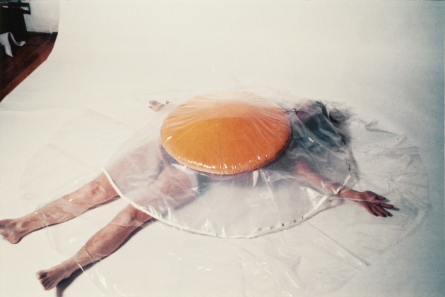 Carole Itter, Raw Egg Costume, c. 1974