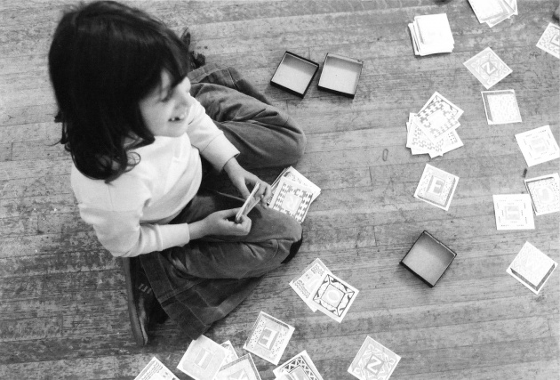 Carole Itter, Children Playing Cards, Series of 3 photographs, 1976