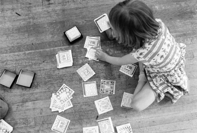 Carole Itter, Children Playing Cards, Series of 3 photographs, 1976