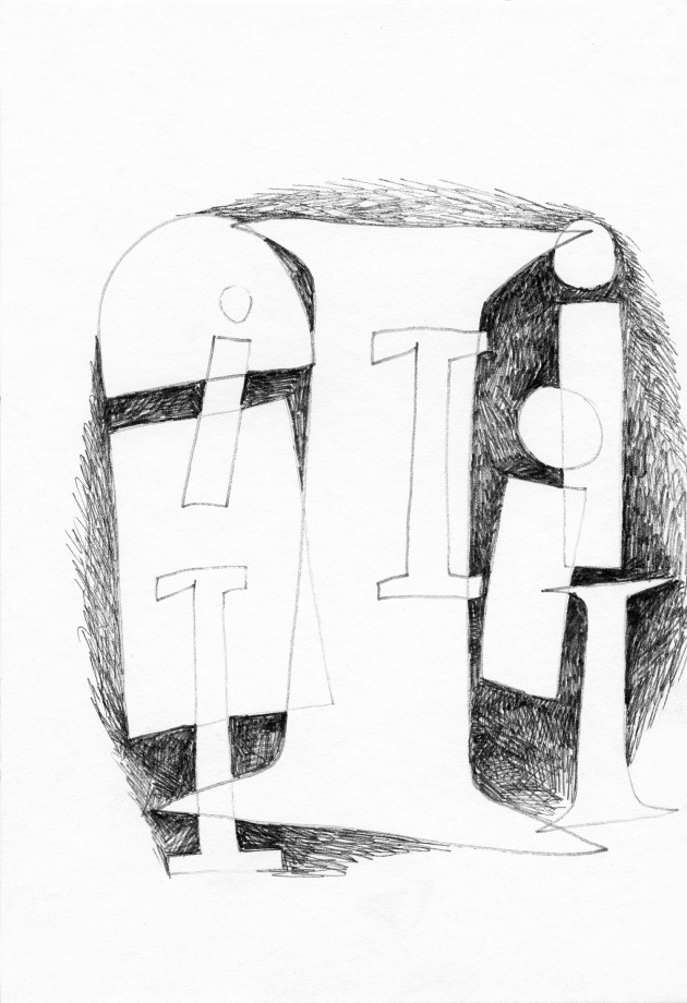 Carole Itter, Diminishing Alphabet, Series of 26 drawings, c. 1971