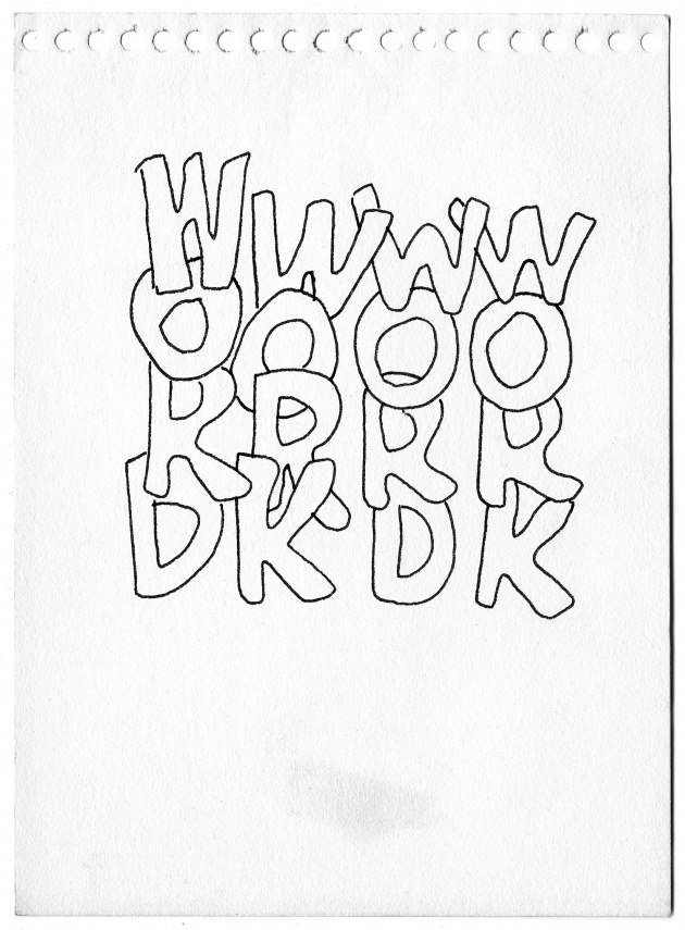 Carole Itter, Word Work, Series of 19 drawings, c. 1966 - 69