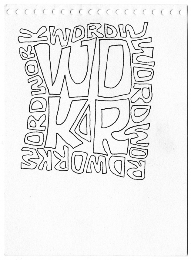 Carole Itter, Word Work, Series of 19 drawings, c. 1966 - 69