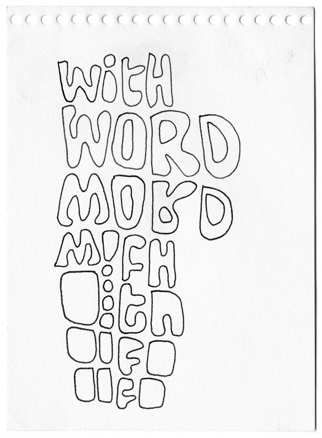 Carole Itter, Word Work, Series of 19 drawings, c. 1966 - 69