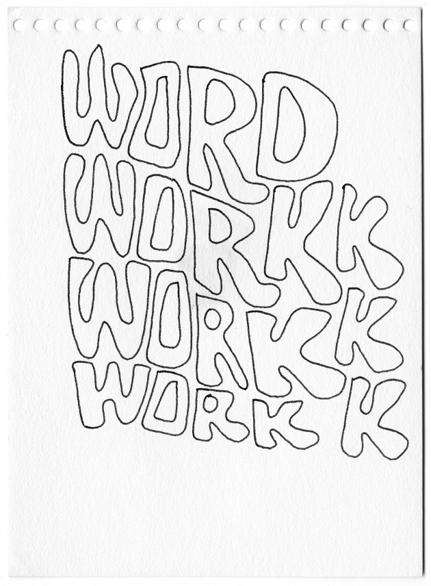 Carole Itter, Word Work, Series of 19 drawings, c. 1966 - 69