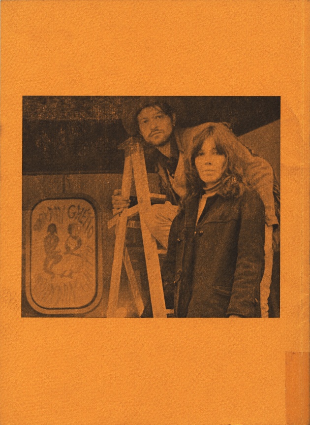bill bissett, Awake in the Red Desert (back cover), 1968