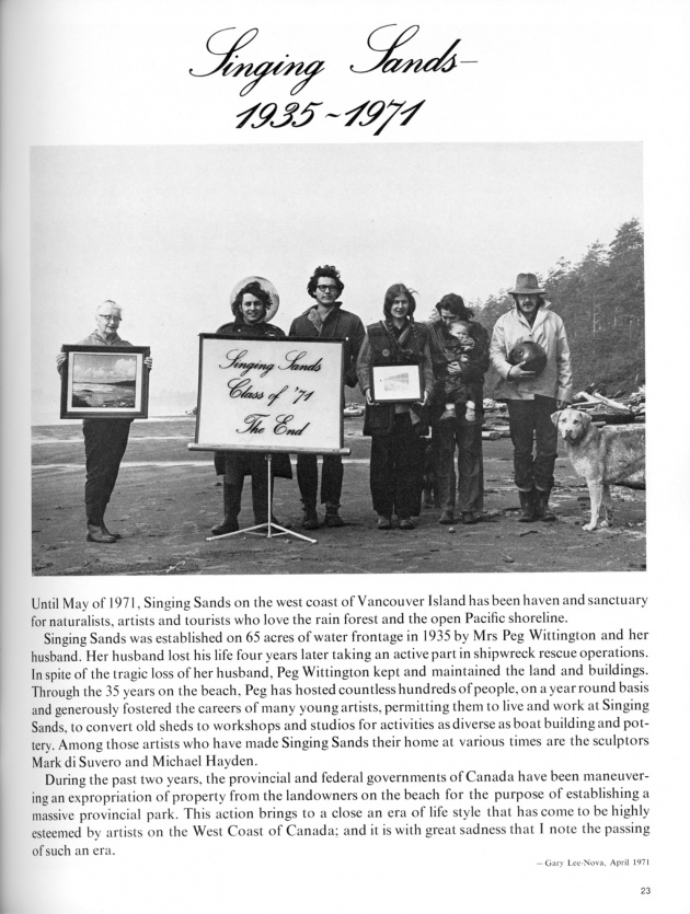 "Our Beautiful West Coast Thing",  artscanada, June/July, 1971 (page 23)