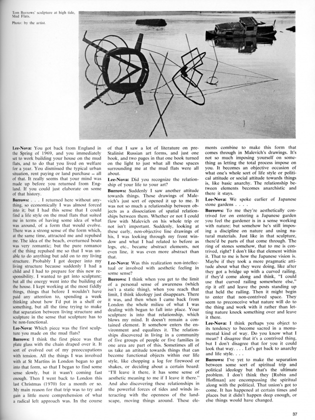 "Our Beautiful West Coast Thing",  artscanada, June/July, 1971 (page 37)