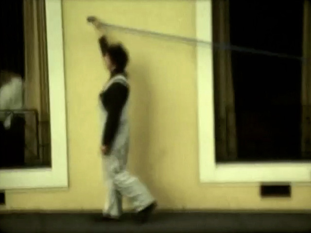 Still from Blue Tape Around a City Block